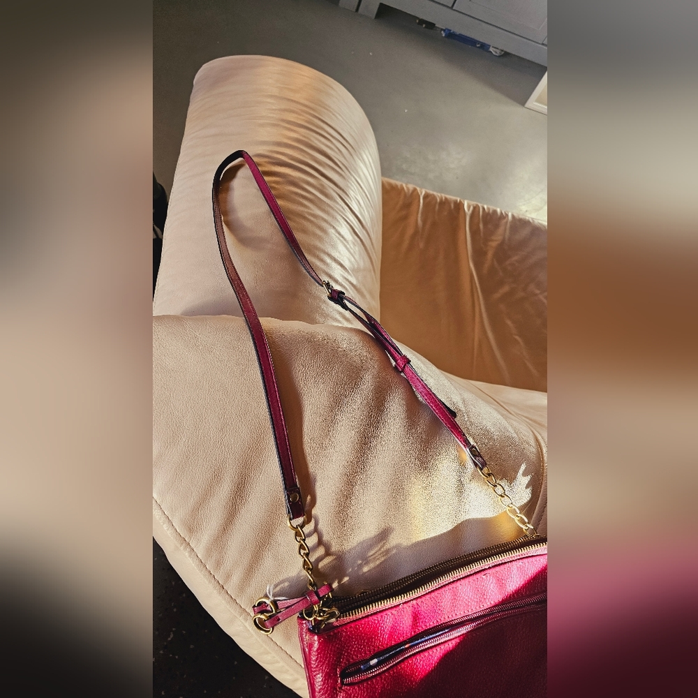 Womens handbag shoulder bag purse burgandy - Picture 7 of 7